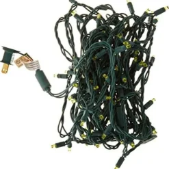 Vickerman 100 Orange Led Wide Angle Commercial Grade Christmas Lights - 48.75 Ft White Wire