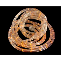 Hofert 18' Orange Sunrise Led Christmas Rope Lights - Warm Clear Lights