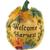Northlight 7" Orange "Welcome Harvest" Pumpkin Fall Tabletop Decoration