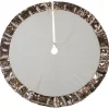 48 Inch And Smaller*Contemporary Home Living 48" Pale Blue Round Christmas Tree Skirt With Champagne Sequin Border