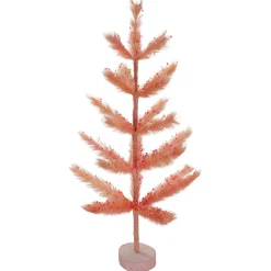 Northlight Pink Trees>2.5' Pastel Peach Sisal Pine Artificial Easter Tree