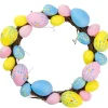 Northlight 10" Pastel Pink, Yellow And Blue Floral Stem Easter Egg Spring Grapevine Wreath