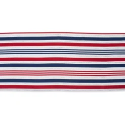 Contemporary Home Living 72" Patriotic Stripes Outdoor 4Th Of July Table Runner
