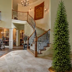 National Tree Company Unlit Traditional Trees>10' Pencil Kingswood Fir Artificial Christmas Tree, Unlit