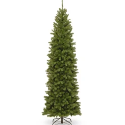 National Tree Company 9 And 9.5 Feet Tall>9' Pencil North Valley Spruce Slim Artificial Christmas Tree, Unlit