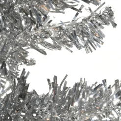 National Tree Company Silver Trees>6' Pencil Silver Tinsel Artificial Christmas Tree, Unlit