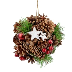 Northlight Woodland>6" Pine Cones, Stars And Balls Hanging Christmas Ornament