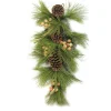 Unlit Teardrops*Northlight 30" Pine Needles With Pinecones And Golden Antlers Artificial Christmas Teardrop Swag - Unlit