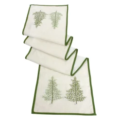 Linens*Melrose 72" Pine Tree Christmas Table Runner