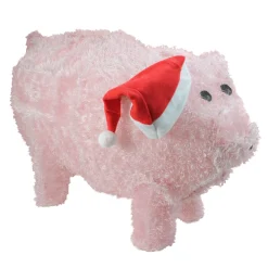 Outdoor Decorations*Sienna 28" Pink And Red Led Lighted Pig Christmas Outdoor Decoration