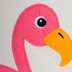 Contemporary Home Living 13" Pink And White Flamingo Themed Storage Basket