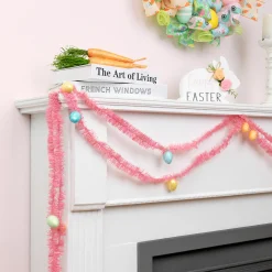 Northlight 25' Pink And Yellow Garland With Easter Eggs - Unlit