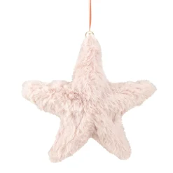 Northlight Stars>7" Pink Faux Fur Star Christmas Ornament