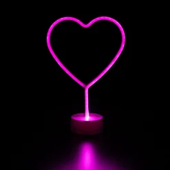 Northlight 11.5" Pink Heart Led Neon Style Valentine's Day Table Sign