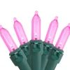 Northlight 50 Pink Led Mini Christmas Lights - 16.25 Ft Green Wire