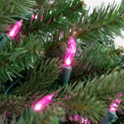Northlight 50 Pink Led Mini Christmas Lights - 16.25 Ft Green Wire