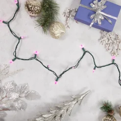 Northlight 50 Pink Led Mini Christmas Lights - 16.25 Ft Green Wire