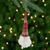Northlight Santa Claus>11" Plaid Green And Red Santa Head With A Warm Hat Christmas Ornament
