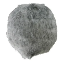 Northlight Balls>4" Plush Gray Faux Fur Christmas Ball Ornament