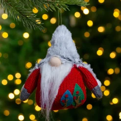 Northlight Fantasy & Sci Fi>6" Plush Red And Gray Stuffed Christmas Gnome