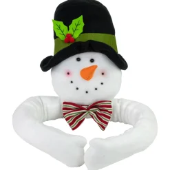 Unlit Tree Toppers*Northlight 25" Plush Snowman Christmas Tree Topper, Unlit