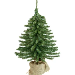 Northlight 2.5 Feet Tall And Smaller>18" Potted Downswept Mini Village Pine Medium Artificial Christmas Tree, Unlit