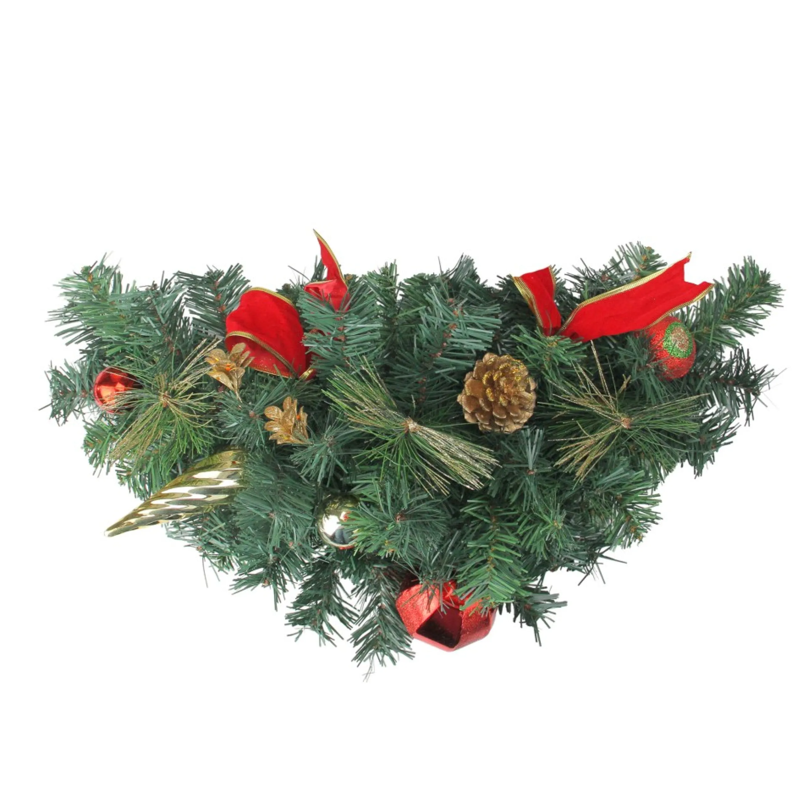 Unlit Swags*Northlight 24" Pre-Decorated And Ball Ornaments With Bows Artificial Christmas Swag - Unlit