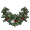 Unlit Swags*Northlight 26" Pre-Decorated Frosted Pinecone And Berry Artificial Christmas Swag, Unlit