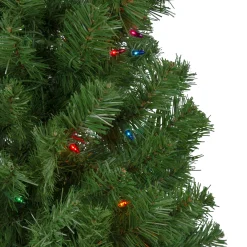 Northlight 6 And 6.5 Feet Tall>6' Pre-Lit Alberta Pine Slim Artificial Christmas Tree - Multi Lights
