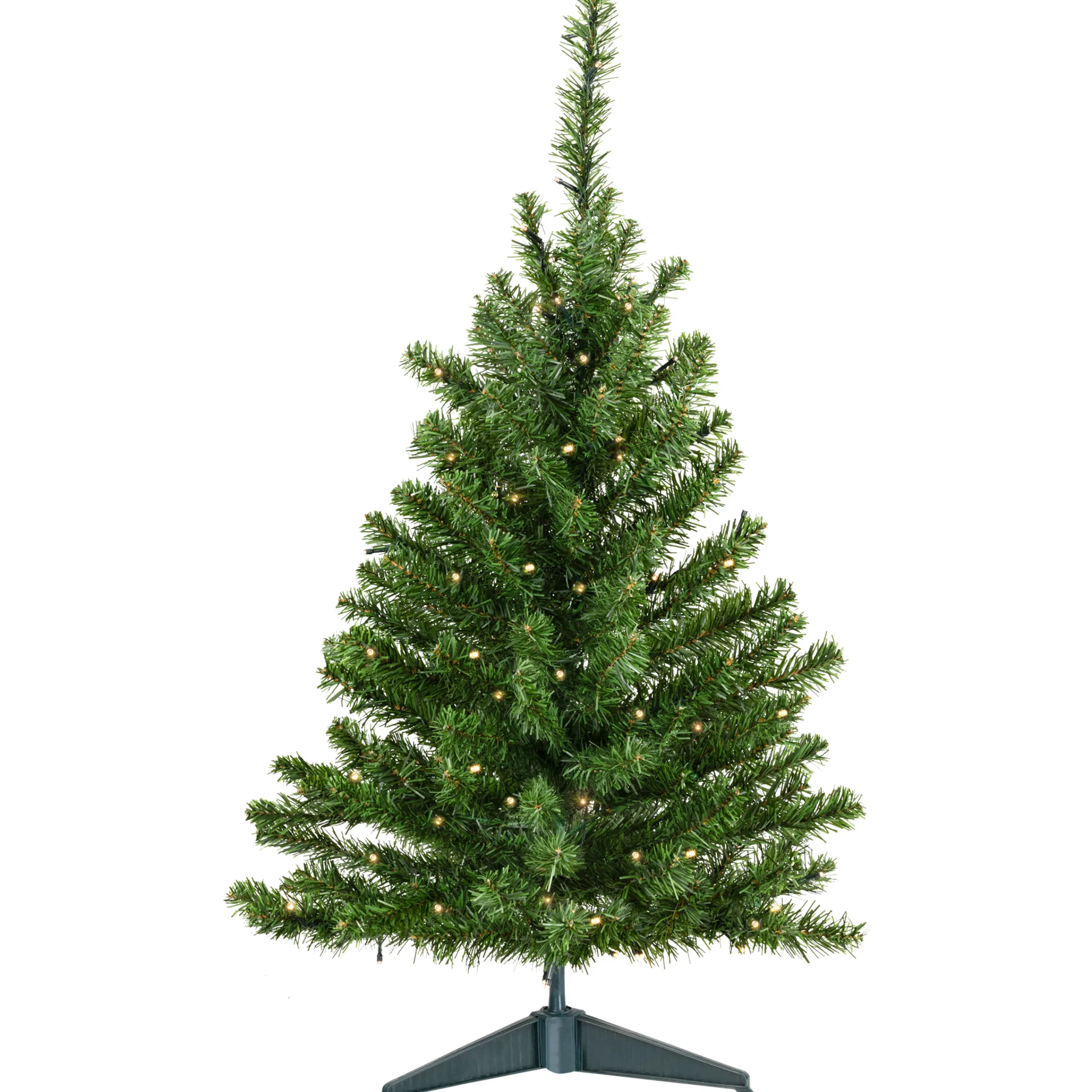 Northlight 3 And 3.5 Feet Tall>3' Pre-Lit Battery Operated Medium Canadian Pine Artificial Christmas Tree - Clear And White Led Lights