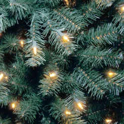 National Tree Company 7 And 7.5 Feet Tall>7' Pre-Lit Blue Full North Valley Spruce Artificial Christmas Tree, Clear Lights