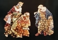 Nativities*Roman 48" Pre-Lit Brown And Blue Fontanini Three Kings Christmas Outdoor Decor