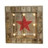 Advent Calendars*Northlight 14" Pre-Lit Brown And Red Led Advent Calendar Christmas Wall Decor