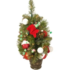 Allstate 2.5 Feet Tall And Smaller>2' Pre-Lit Candy Fantasy Artificial Christmas Tree - Clear Lights