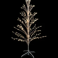 Northlight Twig Trees>4' Pre-Lit Cascade Twig Tree Outdoor Christmas Decoration - Clear Lights