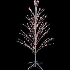 Northlight Yard Art Trees>4' Pre-Lit Christmas Cascade Twig Tree Outdoor Decoration - Multi Lights