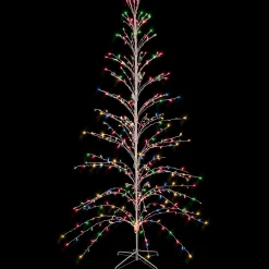 Northlight 9 And 9.5 Feet Tall>9' Pre-Lit Christmas Cascade Twig Tree Outdoor Yard Art Decoration - Multi-Color Lights