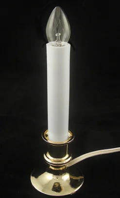 Hofert 8" Pre-Lit Clear And White C7 Flame-Less Christmas Candle Lamp