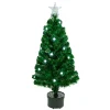 Northlight Fiber Optic Trees>3' Pre-Lit Color Changing Fiber Optic Artificial Christmas Tree With Balls
