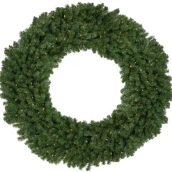 Pre-Lit Wreaths*Northlight 5' Pre-Lit Commercial Canadian Pine Artificial Christmas Wreath, Clear Lights