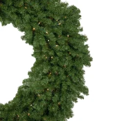 Pre-Lit Wreaths*Northlight 5' Pre-Lit Commercial Canadian Pine Artificial Christmas Wreath, Clear Lights