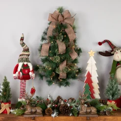 Northlight Wall Trees>2' Pre-Lit Country Mixed Pine Artificial Christmas Wall Tree - Clear Lights