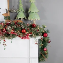 Pre-Lit Swags*Northlight 6' Pre-Lit Country Mixed Pine Artificial Christmas Swag - Clear Lights