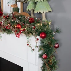 Pre-Lit Swags*Northlight 6' Pre-Lit Country Mixed Pine Artificial Christmas Swag - Clear Lights