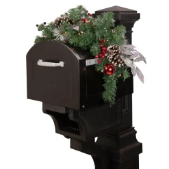 Pre-Lit Swags*Northlight 36" Pre-Lit Decorated Artificial Pine Christmas Mailbox Swag