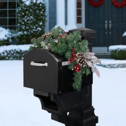 Pre-Lit Swags*Northlight 36" Pre-Lit Decorated Artificial Pine Christmas Mailbox Swag