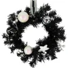 Specialty Wreaths*Northlight 16" Pre-Lit Decorated Black Pine Artificial Christmas Wreath, Cool White Led Lights