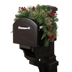 Pre-Lit Swags*Northlight 36" Pre-Lit Decorated Pine Cone And Berries Artificial Christmas Mailbox Swag