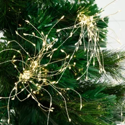 Nearly Natural 5 And 5.5 Feet Tall>5' Pre-Lit Fiber Optic Artificial Christmas Tree, Warm White Led Lights