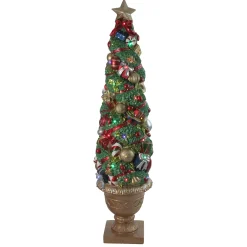 Northlight Topiaries>5' Prelit Fiber Optic Led Topiary Outdoor Artificial Christmas Tree